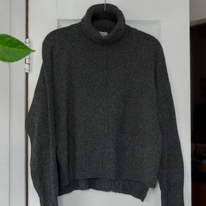 Soft grey turtleneck sweater